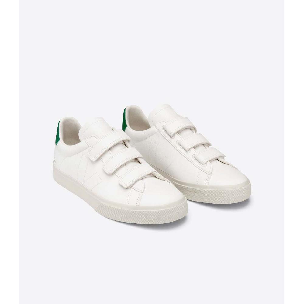 Veja RECIFE CHROMEFREE Men's Shoes White/Green | CA 199CTV